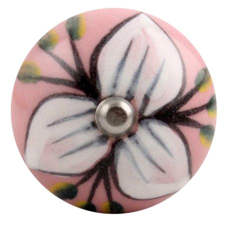 White And Green Flower Leaf Ceramic Wine Stopper